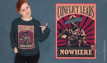 Stop conflict t-shirt design