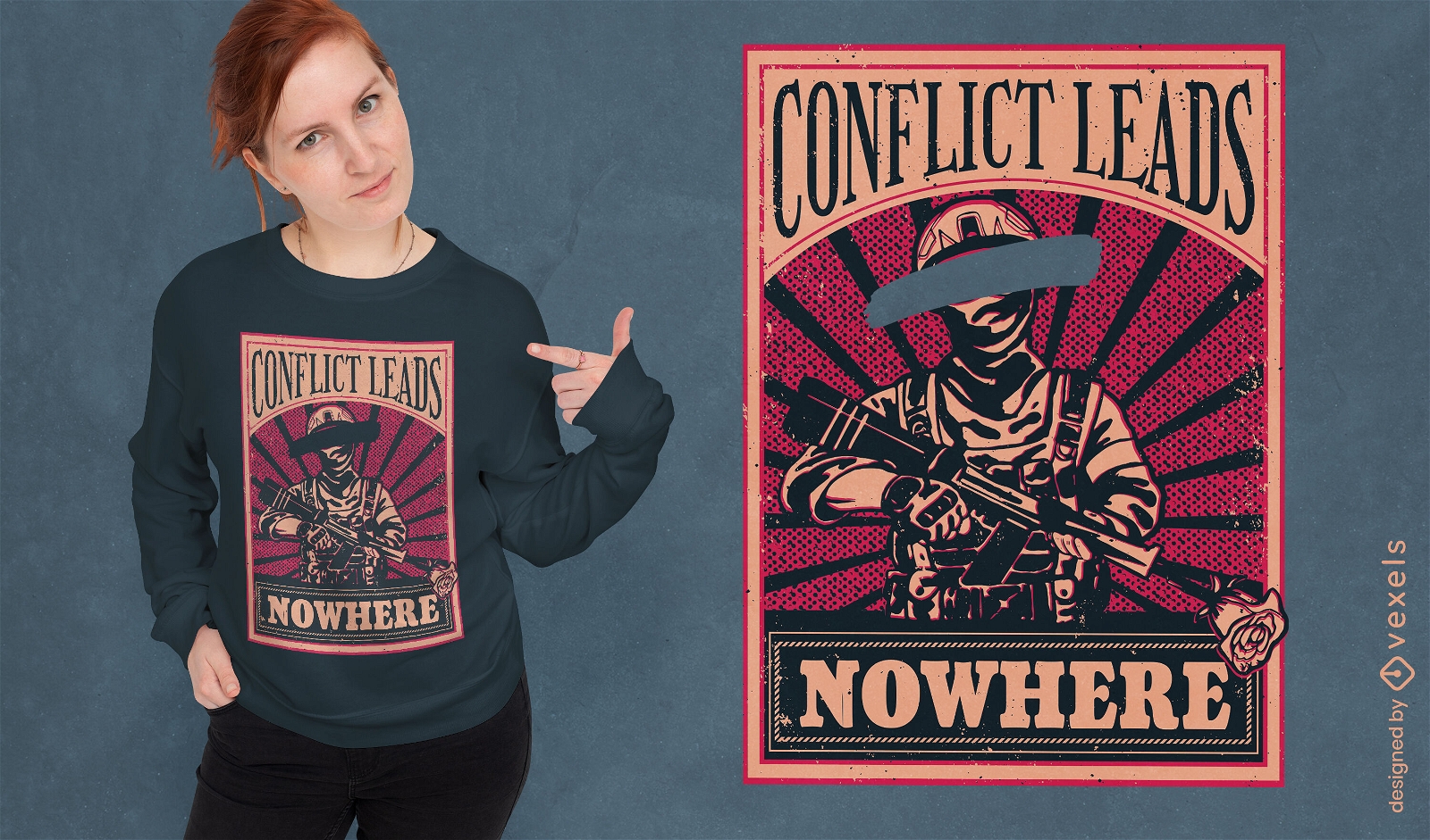 Stoppen Sie das Design von Konflikt-T-Shirts