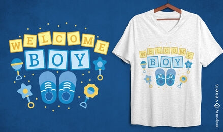 Baby boy toys and shoes t-shirt design