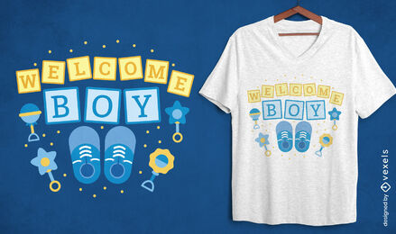 Diseño de camiseta de juguetes y zapatos para bebés.