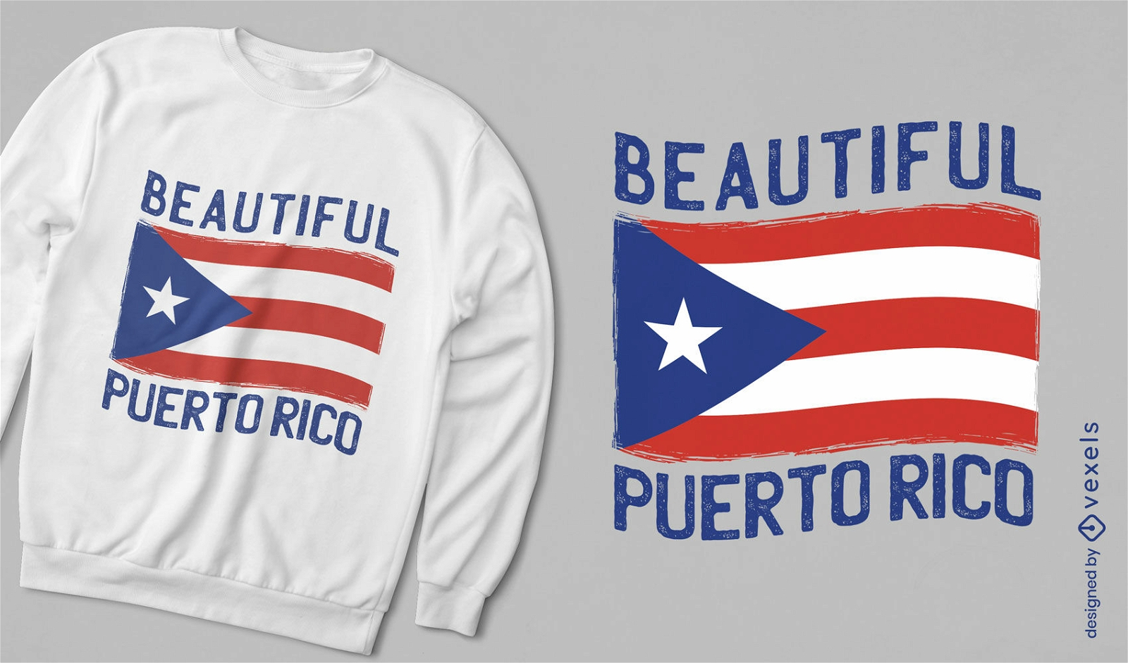 Design de camiseta com a bandeira do pa?s de Porto Rico