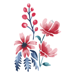 Nature flower watercolor plant PNG Design