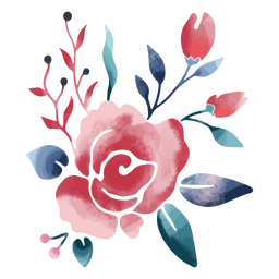 Nature delicate flower watercolor plant PNG Design
