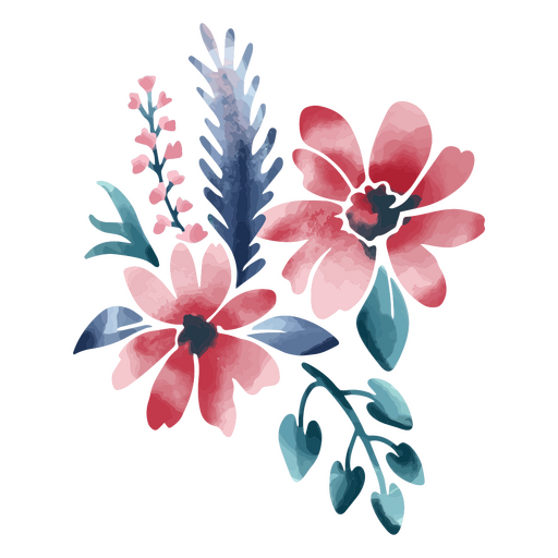 Planta flor de natureza em aquarela Desenho PNG