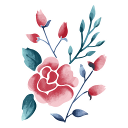 Plant watercolor flower nature PNG Design Transparent PNG