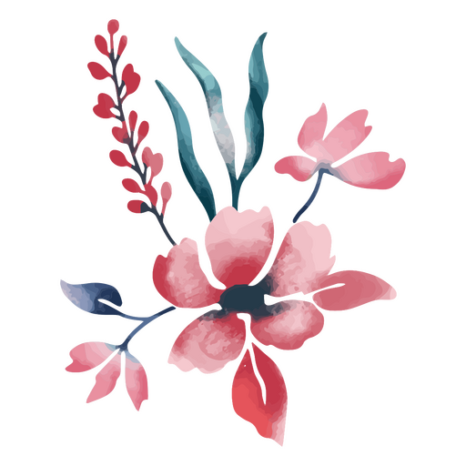 Pflanze Blume Natur Aquarell PNG-Design