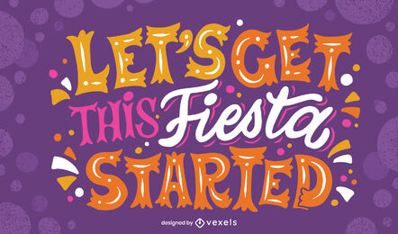 Mexikanische Fiesta-Zitat-Schriftzug-Design