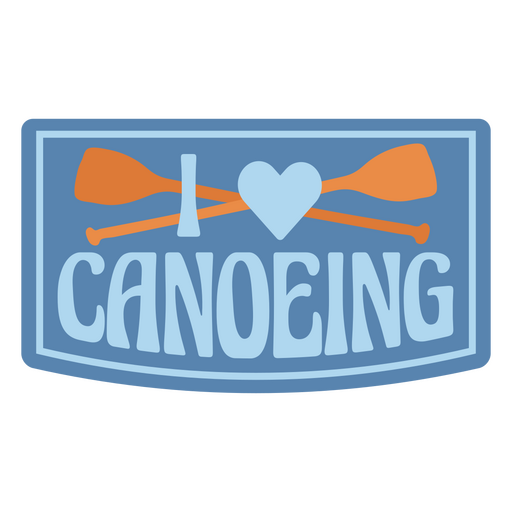 Distintivo de citação de hobby de canoagem Desenho PNG
