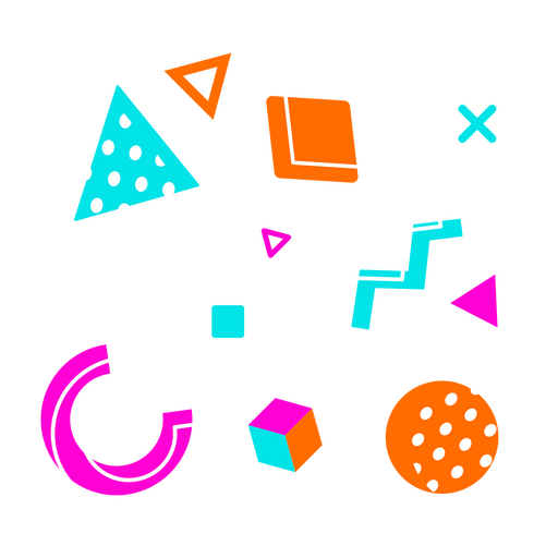 formas geométricas coloridas Desenho PNG