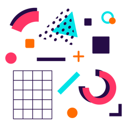 Padrão de formas geométricas coloridas Desenho PNG
