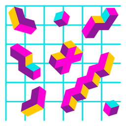 Shapes geometric pattern grid PNG Design
