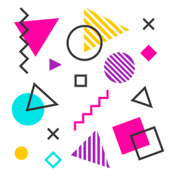Padrão colorido de formas geométricas Desenho PNG Transparent PNG