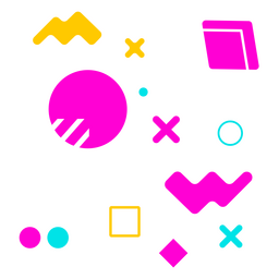 Geometrische Formen des bunten Musters PNG-Design