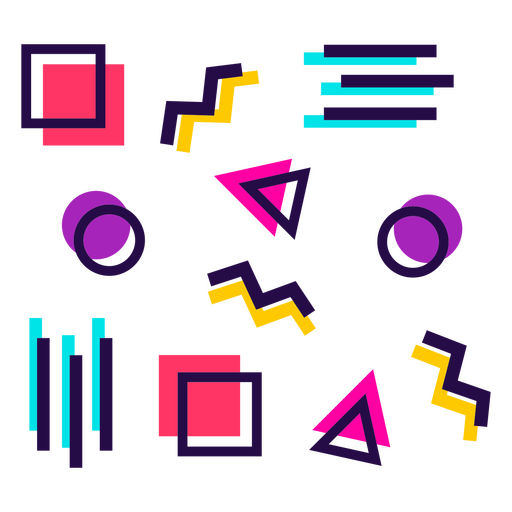 padrão de formas geométricas coloridas Desenho PNG