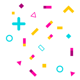 Simple colorful geometric shapes PNG Design Transparent PNG