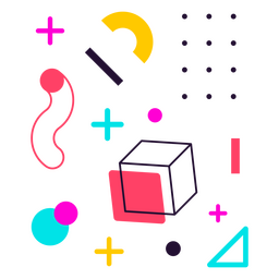 Patrón abstracto de formas geométricas Diseño PNG