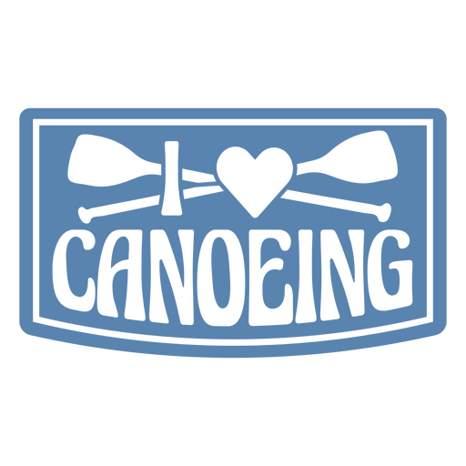 Canoeing hobby cut out quote badge