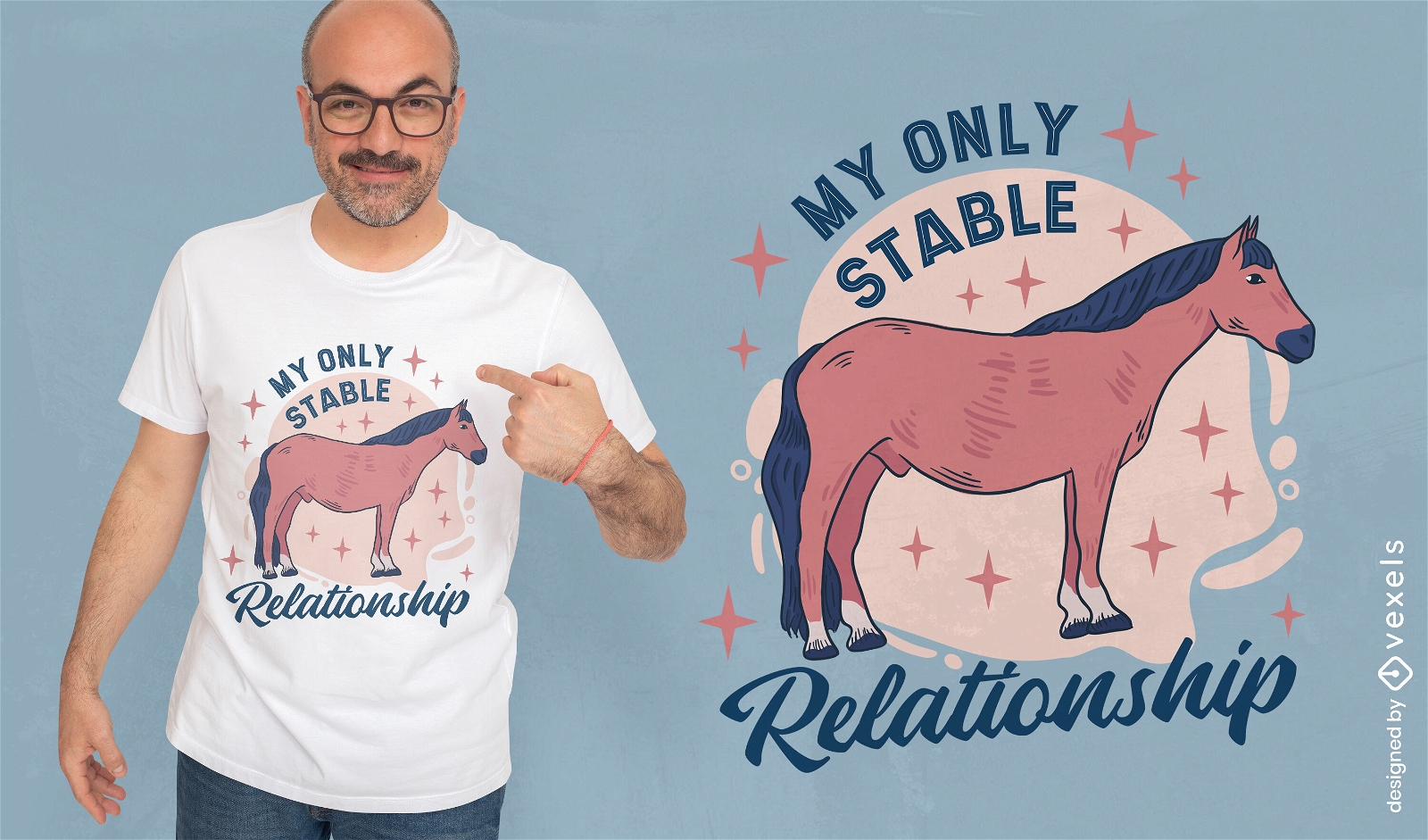 Diseño de camiseta divertida de animales de granja de caballos