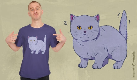 British short hair cat cute t-shirt design