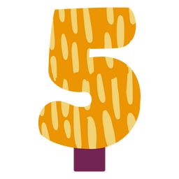 Birthday numbers flat five PNG Design