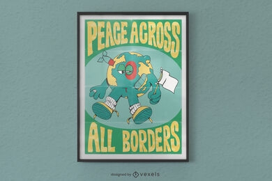 Design de cartaz de paz mundial
