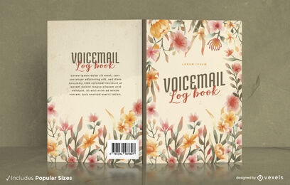 Design de capa de livro de registro de correio de voz