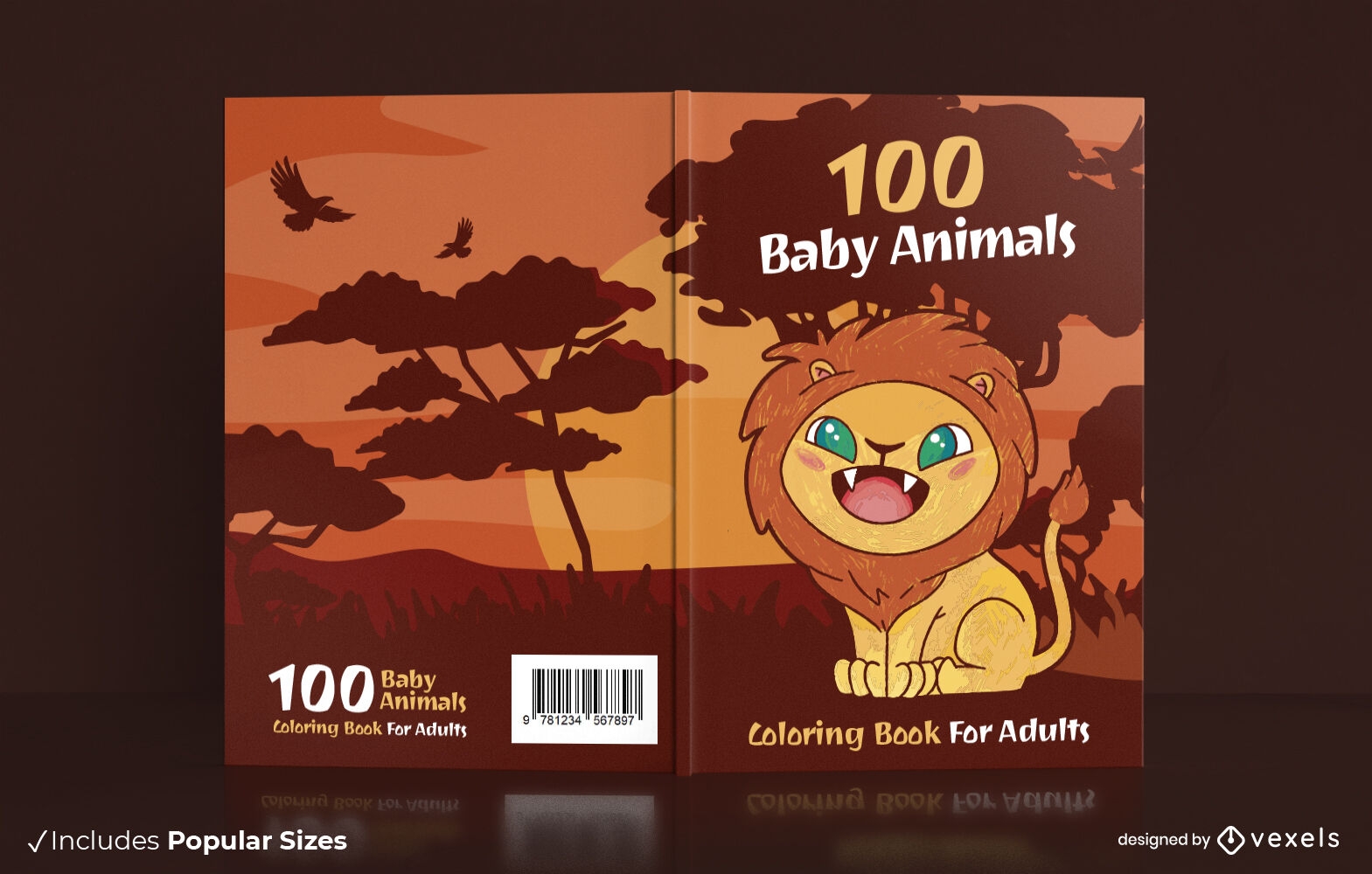 100 baby animals book cover design