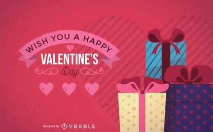 Valentine's Day Card Vector 