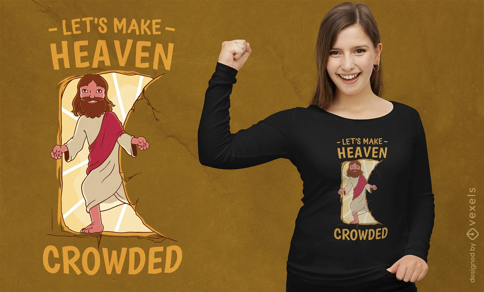 Design de camiseta com citação do céu de Jesus
