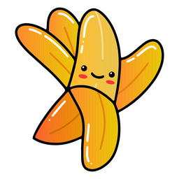 Banana kawaii vegetables PNG Design