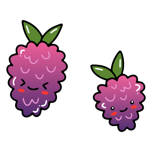 Beeren kawaii Früchte PNG-Design