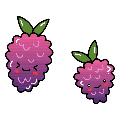 Berries kawaii fruits PNG Design