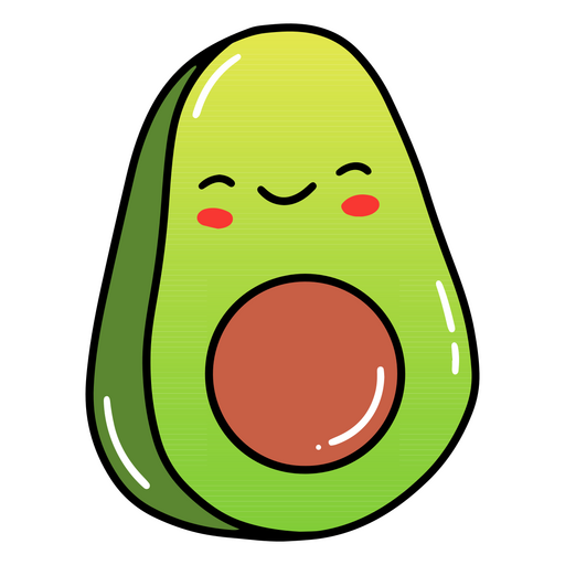 Avocado-Kawaii-Gem?se