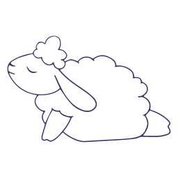Cobra de oveja de trazo de yoga Diseño PNG