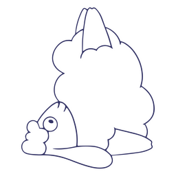 Ovelha de curso de ioga invertida Desenho PNG