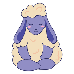 Ovelhas de desenhos animados de ioga relaxam Desenho PNG