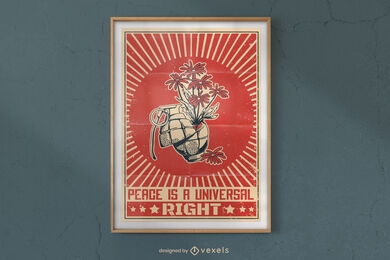 Design de cartaz de granada da paz