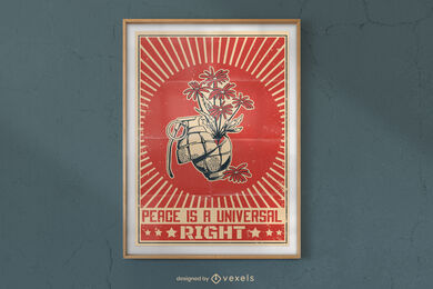 Peace grenade poster design