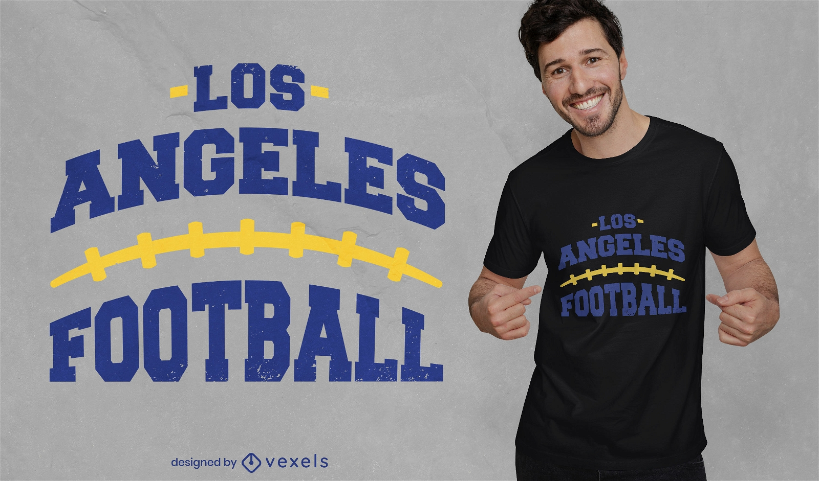 Diseño de camiseta de fútbol de la ciudad de Los Ángeles.