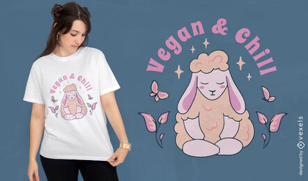 Schafe veganes und kühles T-Shirt-Design
