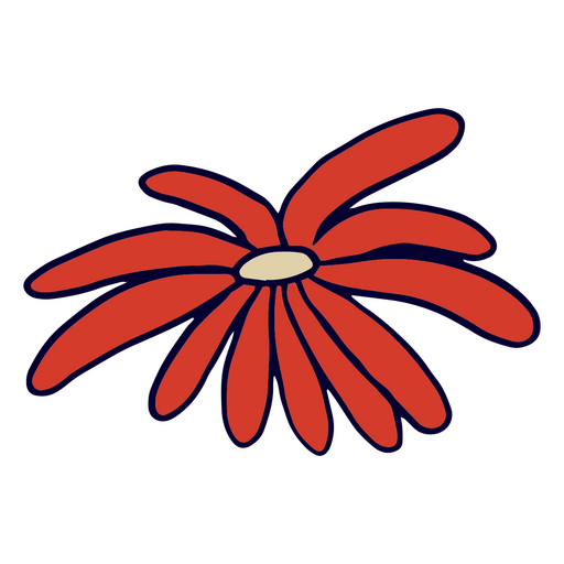 ícone de flor vermelha de cinco de maio Desenho PNG