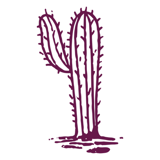 Cinco de mayo stroke cactus icon PNG Design