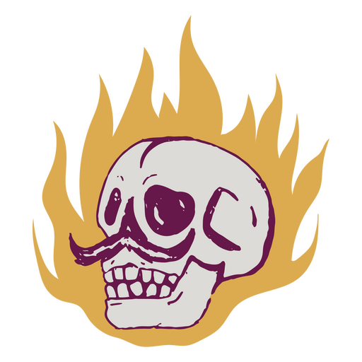 Ícone de fogo de caveira de cinco de maio Desenho PNG