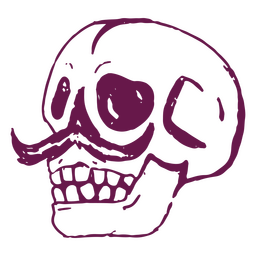Cinco de mayo mustache skull icon PNG Design Transparent PNG