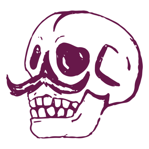 Ícone de caveira de bigode de cinco de maio Desenho PNG