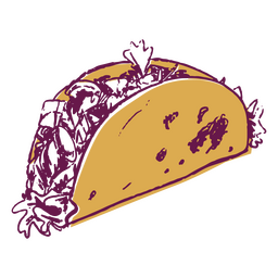 Ícone de taco de comida de cinco de maio Desenho PNG