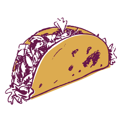 Ícone de taco de comida de cinco de maio Desenho PNG