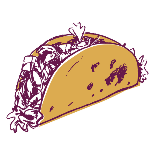 Icono de taco de comida cinco de mayo Diseño PNG