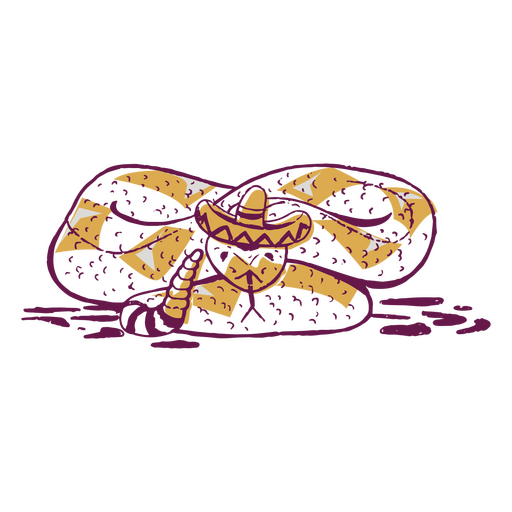 Icono de sombrero de serpiente cinco de mayo Diseño PNG