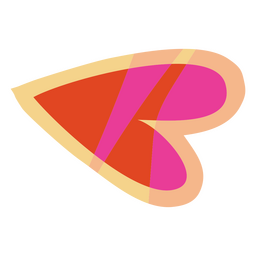 Ícone de coração colorido de cinco de maio Desenho PNG